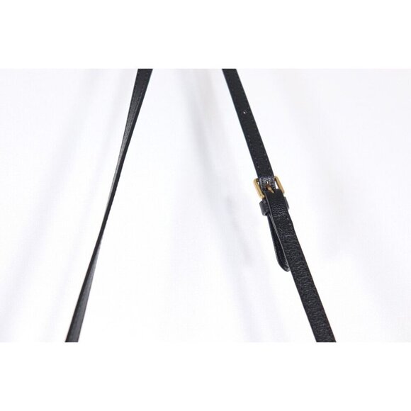 Aritzia Wilfred Women’s One Size Black Crossbody Flap Bag Glossy Leather Purse - Picture 13 of 16